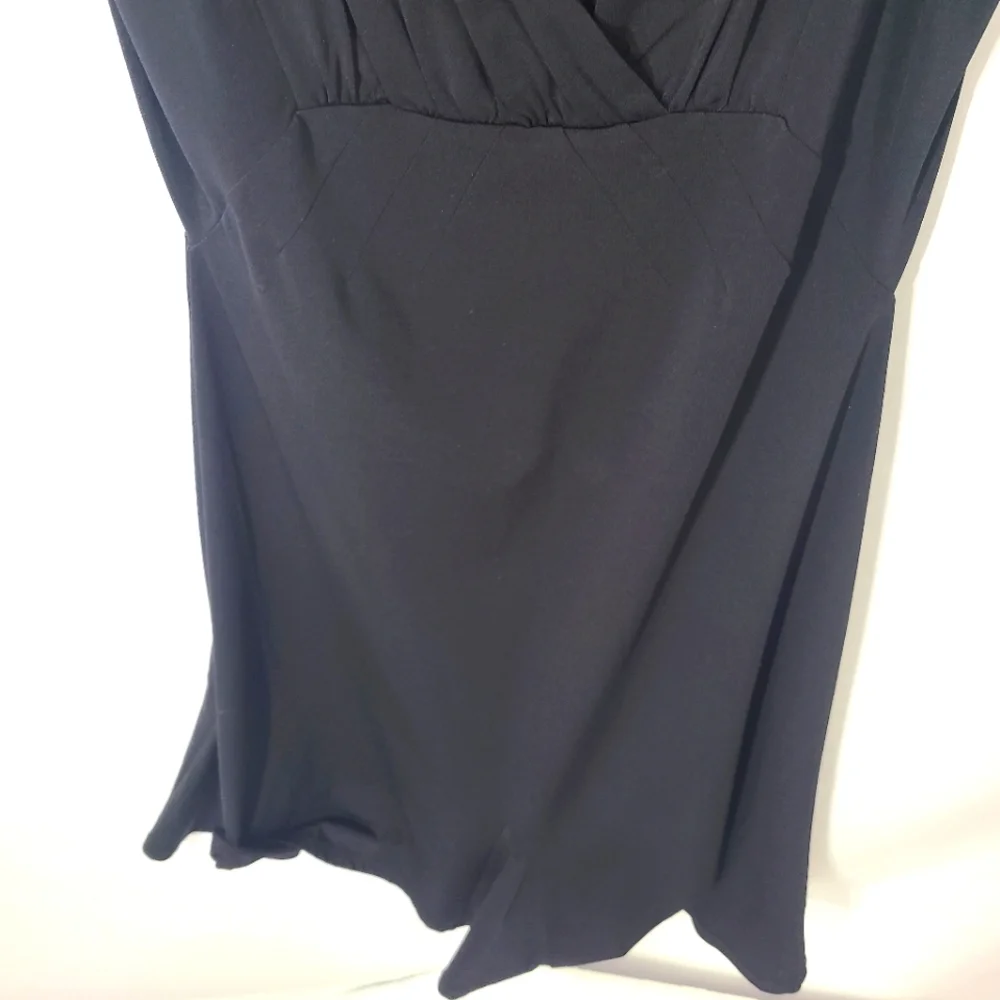 Old Navy Stretch Women's Size Small S‎ Sleeveless Black Flirty Hem Dress Career - Picture 4 of 7